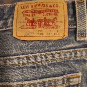 Vintage 90s Levi's Boys Blue 550  Denim Jeans Size 9 Reg 24 1/2W 23 1/2L